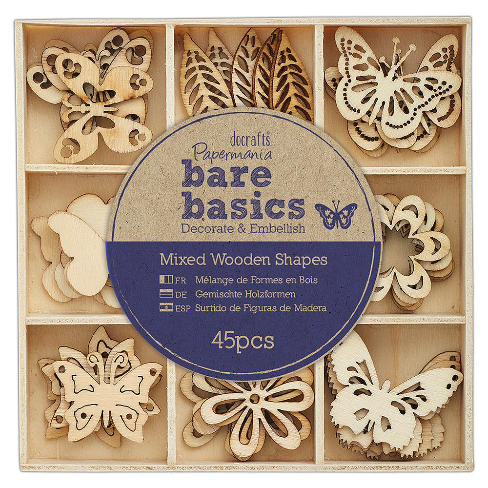 45 Mini Butterfly & Flower Wooden Embellishments for Papercrafts –  littlecraftybugs