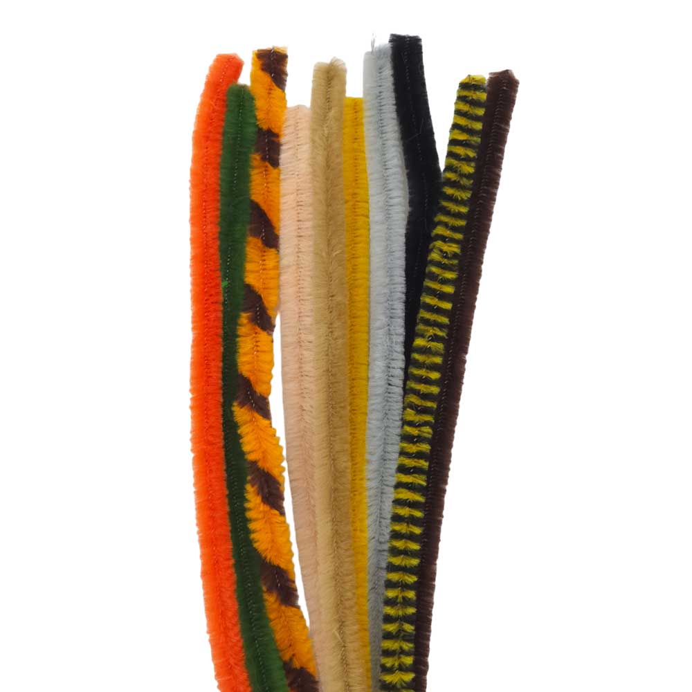 10 Extra Long Pipecleaners | Chenille or Tinsel | 50cm Long | 9mm Wide