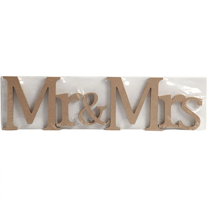 Mr & Mrs | Large 13cm Wooden MDF Letters for Crafts | Ready to Decorate