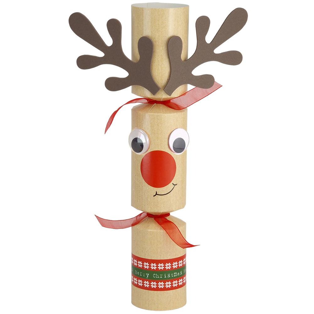 Build Your Own | 6 Standy Uppy Rudolph Christmas Crackers | Craft Kit