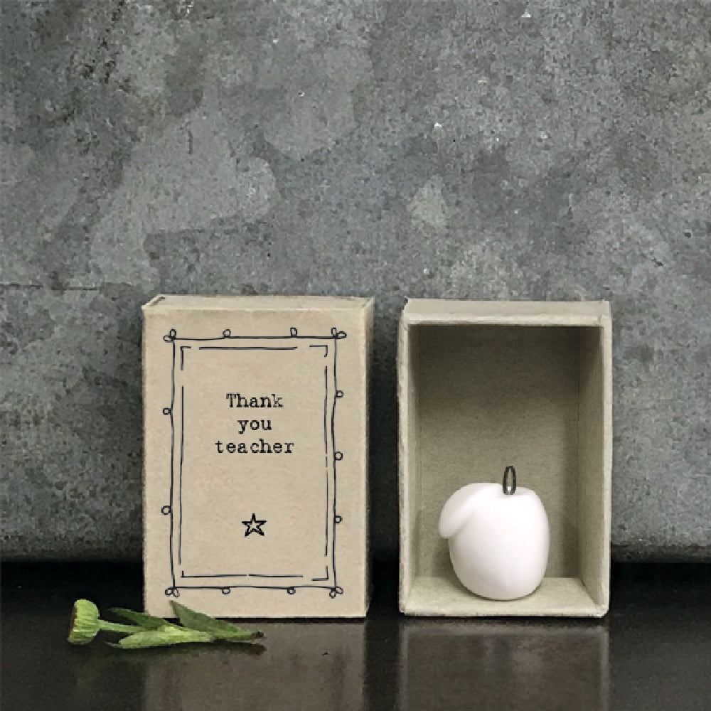 Thank You Teacher | Ceramic Apple | Cracker Filler | Matchbox Mini Gift