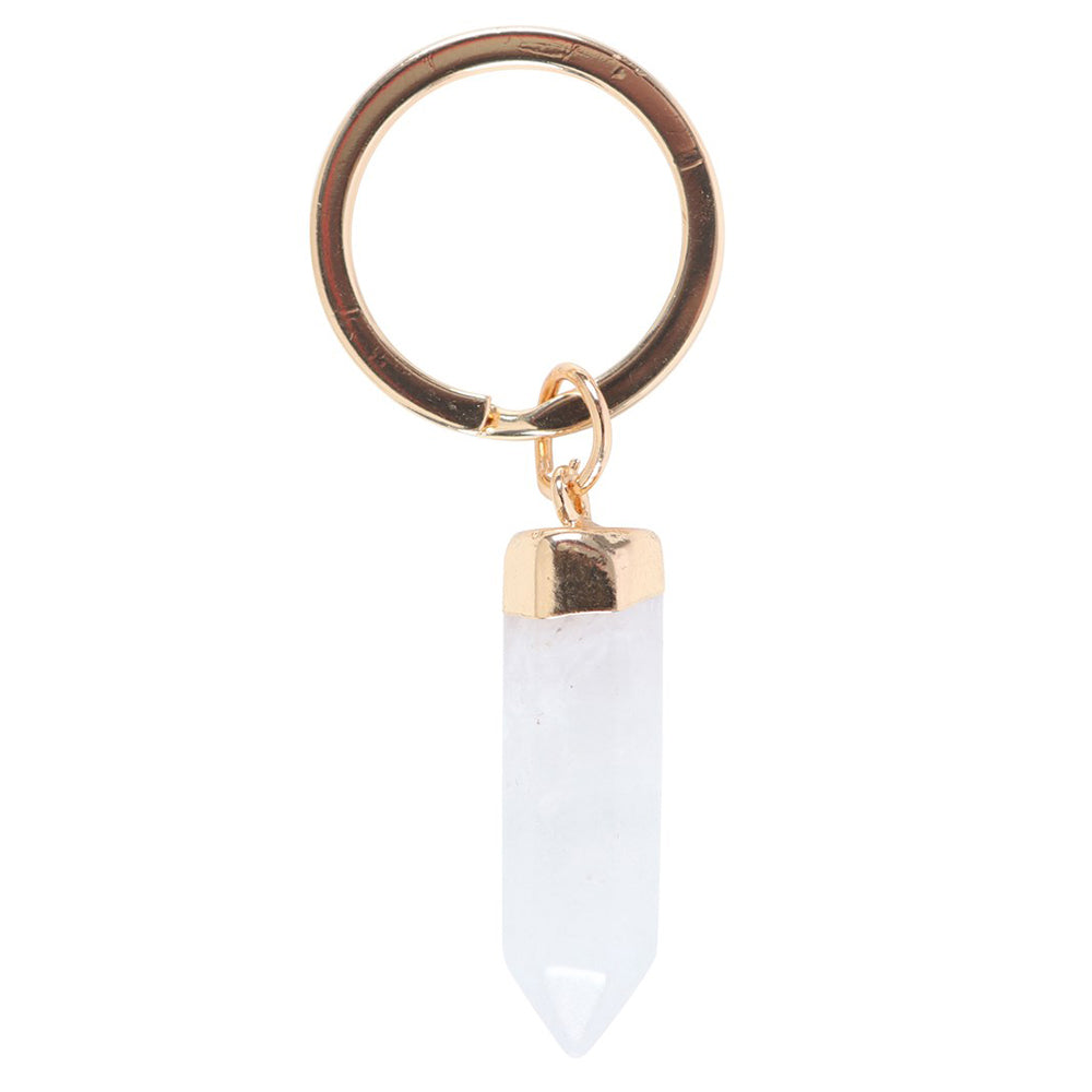 Energising | Clear Quartz Crystal Keyring | Wellbeing | Mini Gift | Cracker Filler