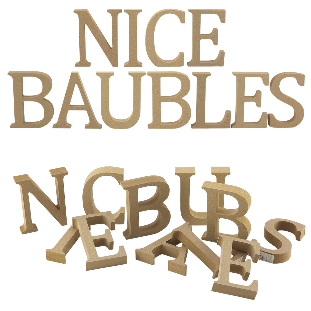 NICE BAUBLES | Create Your Own Wood Christmas Word | 8cm or 13cm Wood Letters