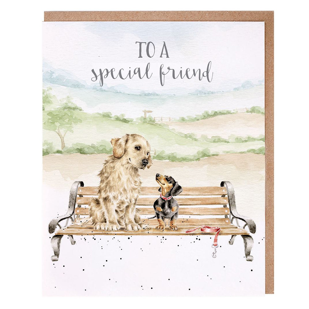 To a Special Friend | Dachshund | Blank Card | 17x14cm | Wrendale Designs