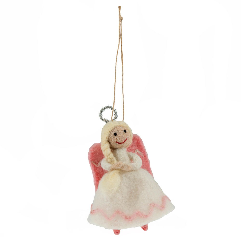 Christmas Angel | Complete Needle Felting Kit | Hanging Tree Ornament