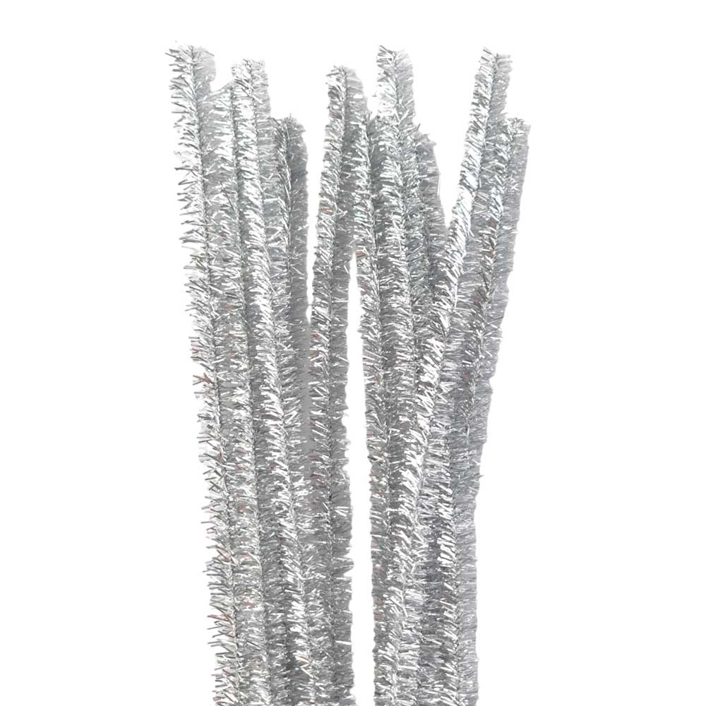 10 Extra Long Pipecleaners | Chenille or Tinsel | 50cm Long | 9mm Wide