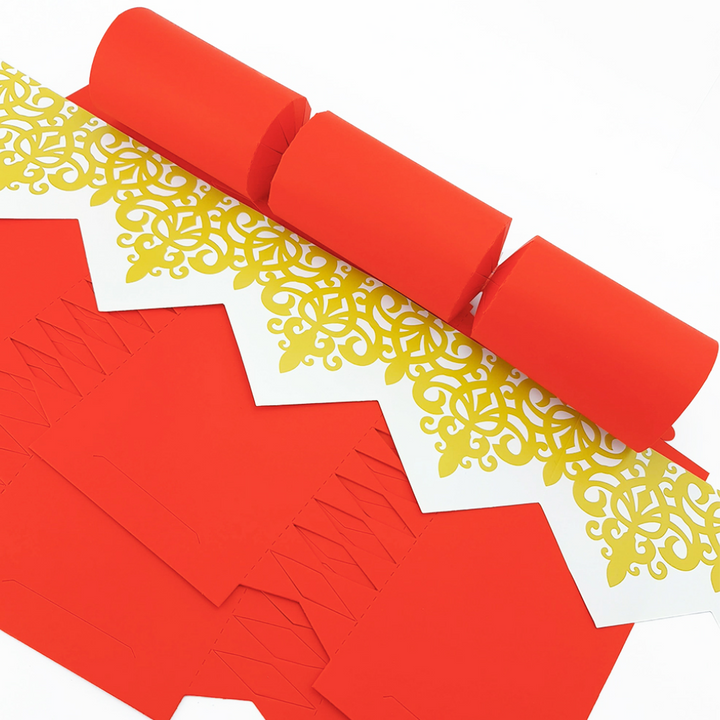 Bright Red | Cracker Making DIY Craft Kits | Make Your Own | Eco Recyclable