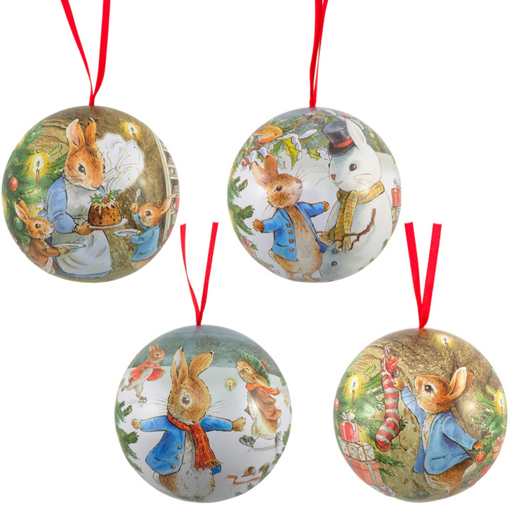 Peter Rabbit at Christmas | Fillable Tinware Baubles Collection | 7cm