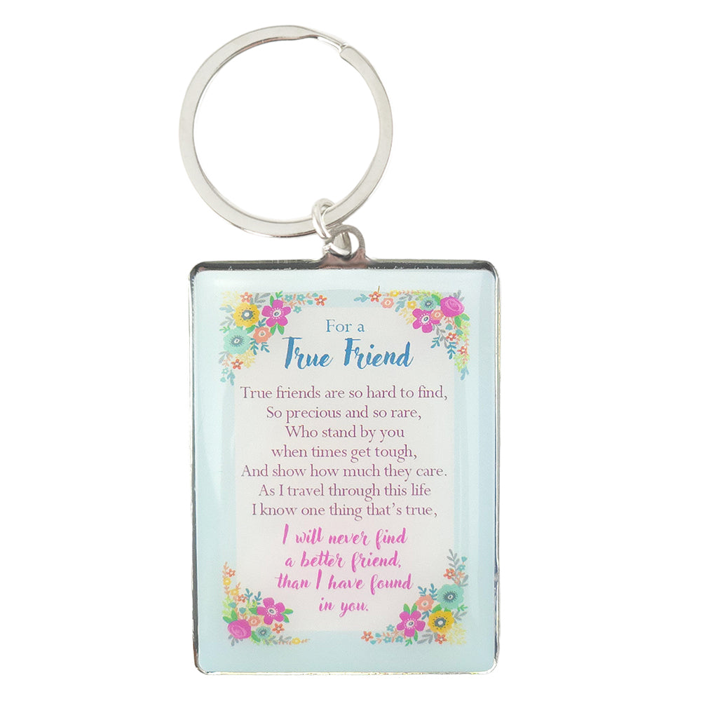 True Friend | Lovely Verse | Metal Keyring | Mini Gift | Cracker Filler