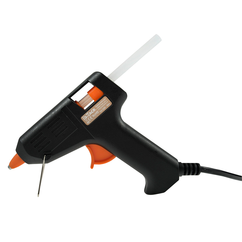 Hi-Tack Hot Glue Gun with Plug & Glue Sticks | Small 10w