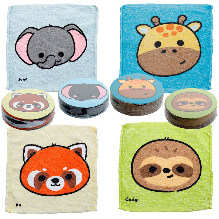 Cute Animals | Compressed Flannel | Single | Mini Gift | Cracker Filler