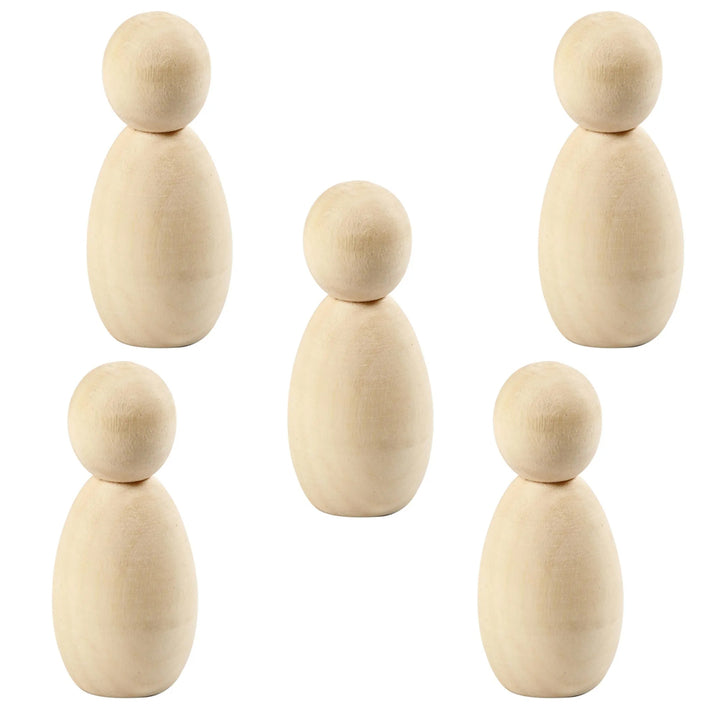 Wooden Body Shapes to Decorate | 6cm or 8cm Tall | Pack of 3 or 5