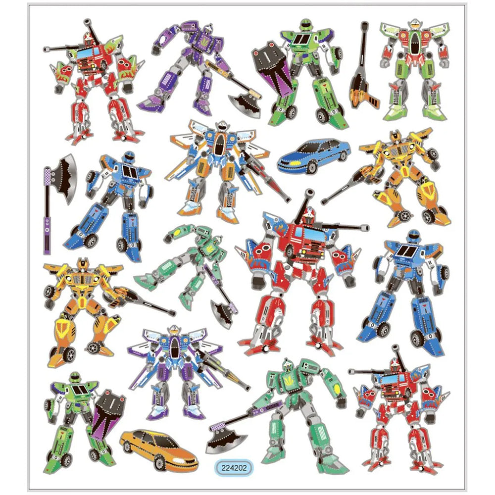 Transforming Robots | Sheet of Foiled Stickers