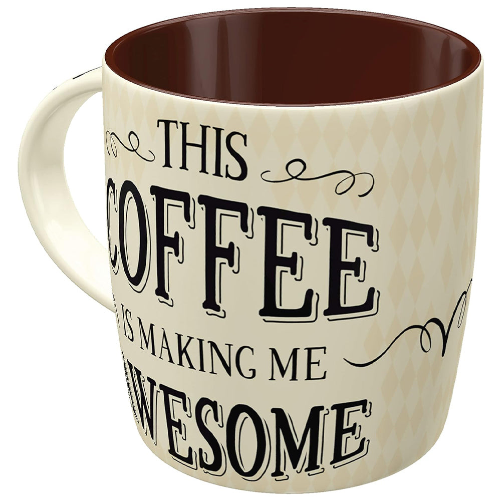 This Coffee is Making Me Awesome | Chunky Ceramic Mug | Gift for Men