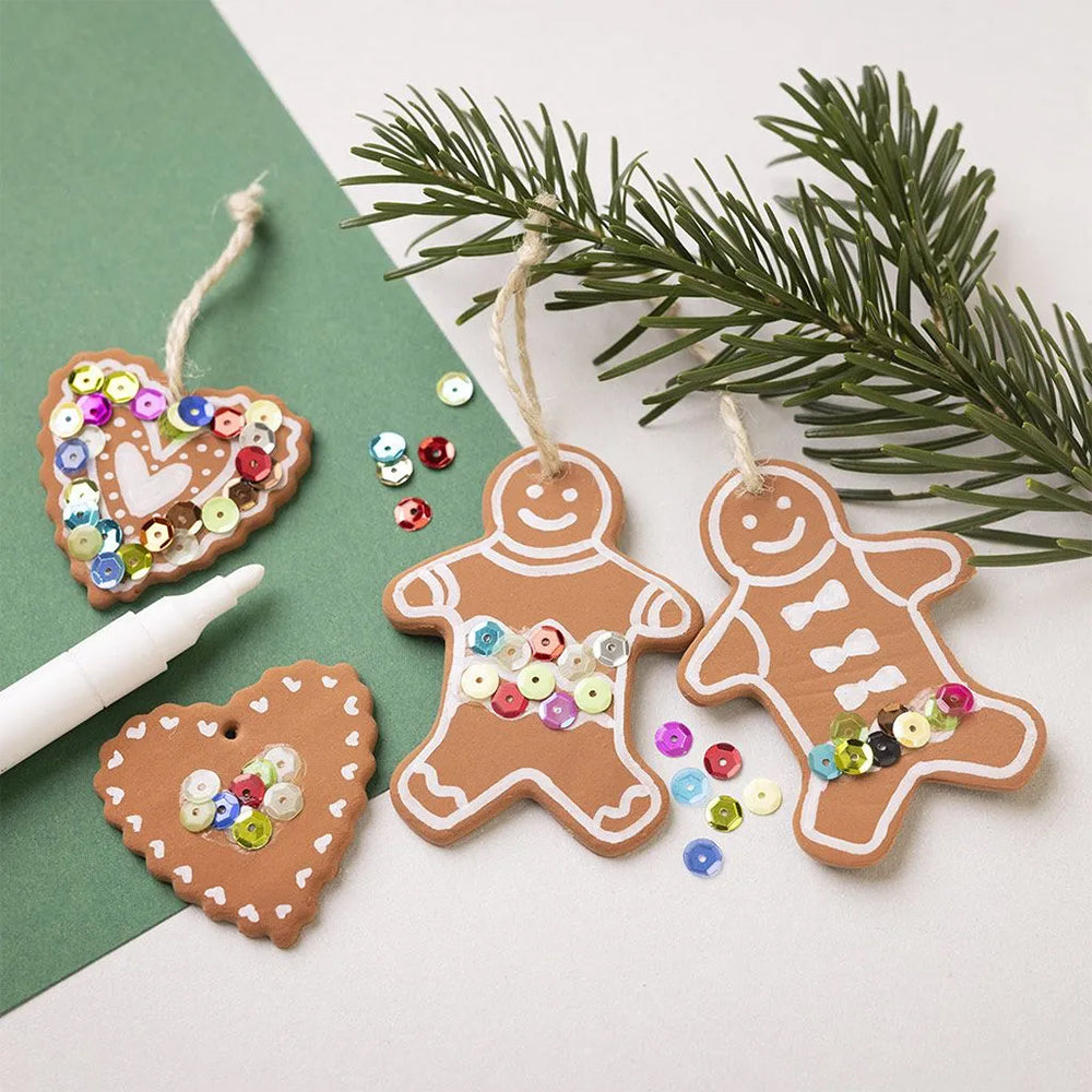 Gingerbread Ornaments | Makes 7 | Kids Christmas Modelling Craft Kit