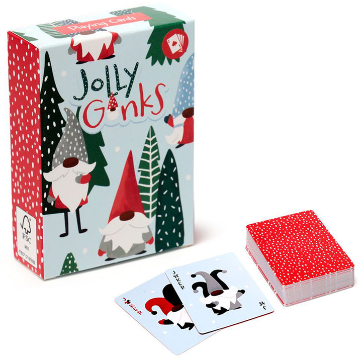 Jolly Christmas Gonks Themed Printed Playing Cards | Mini Gift