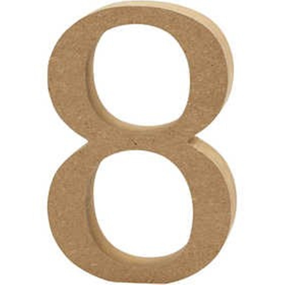 Medium 8cm Wooden MDF Letters, Numbers & Symbols | Wood Shapes for Crafts