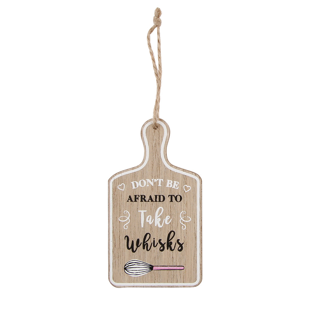 Don't Be Afraid To Take Whisks - Mini Kitchen Chopping Board Hanger | Cracker Filler | Mini Gift