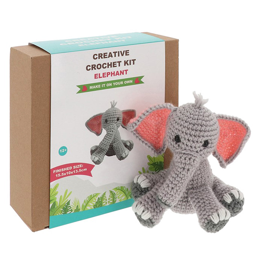 Elephant | Complete Crochet Craft Kit | Older Kids & Beginners