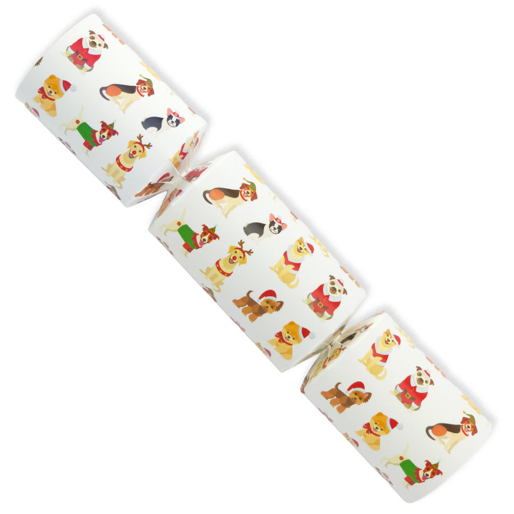 6 Small Christmas Dogs Favour Cracker Making Kit | Make and Fill Your Own