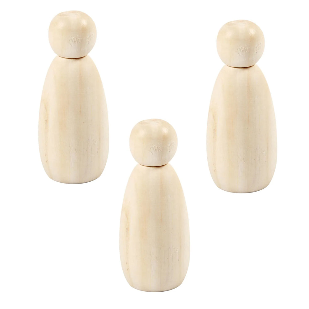 Wooden Body Shapes to Decorate | 6cm or 8cm Tall | Pack of 3 or 5