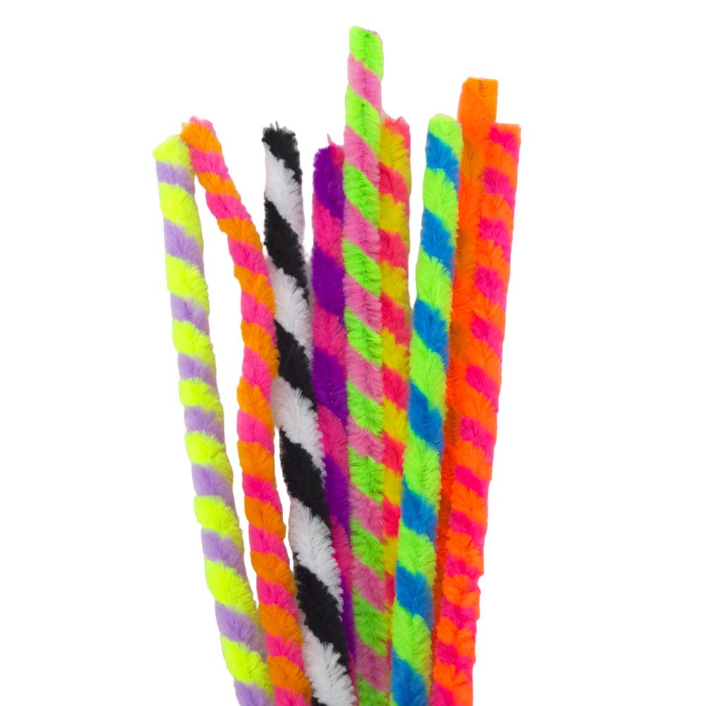 10 Extra Long Pipecleaners | Chenille or Tinsel | 50cm Long | 9mm Wide