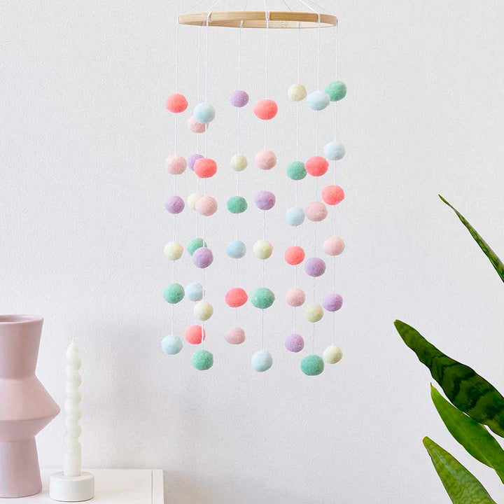 Pastel Shades | Pom Pom Mobile Making | Complete Craft Kit