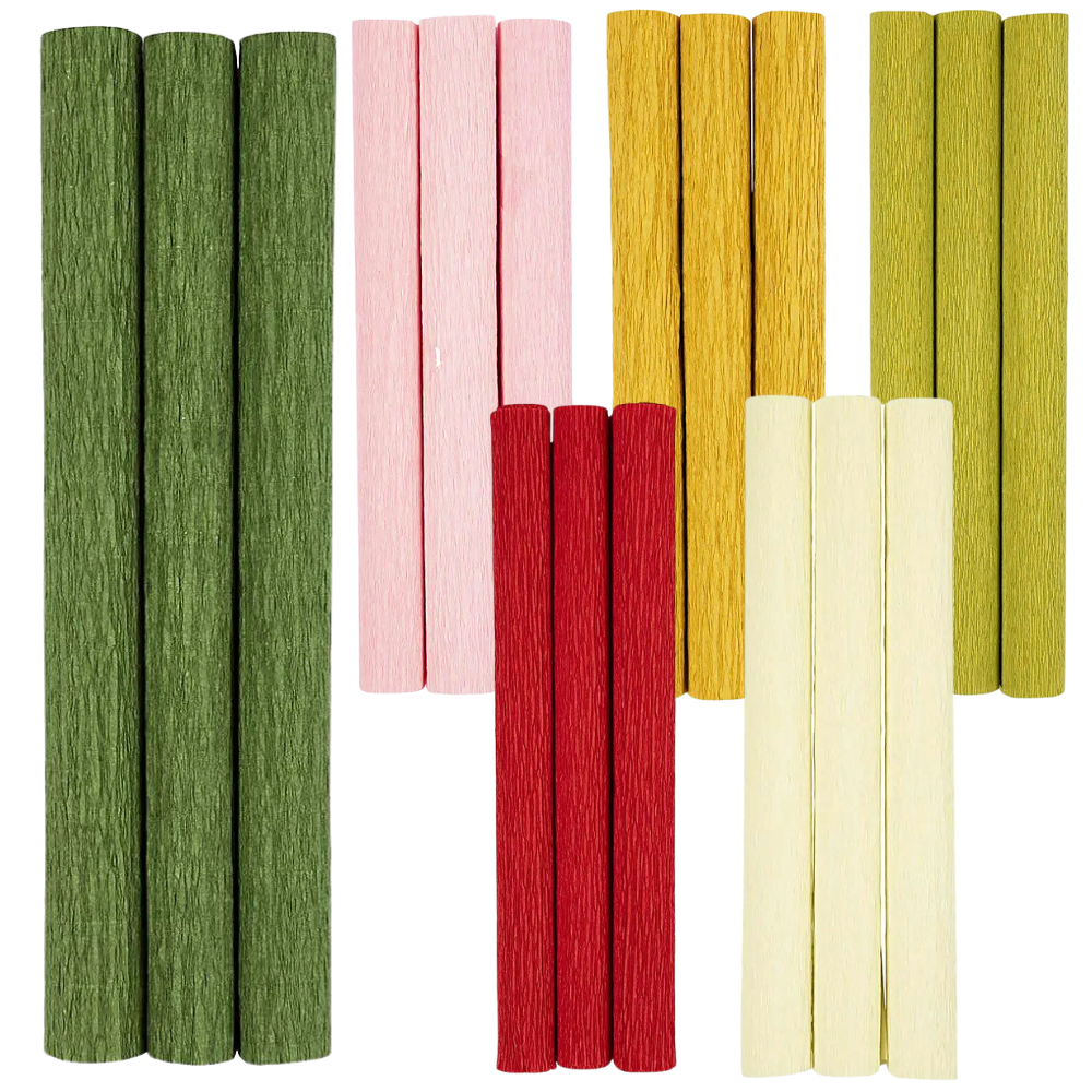 3 Single Colour Crepe Paper Rolls | Flower Making Crafts |  25cm x 60cm