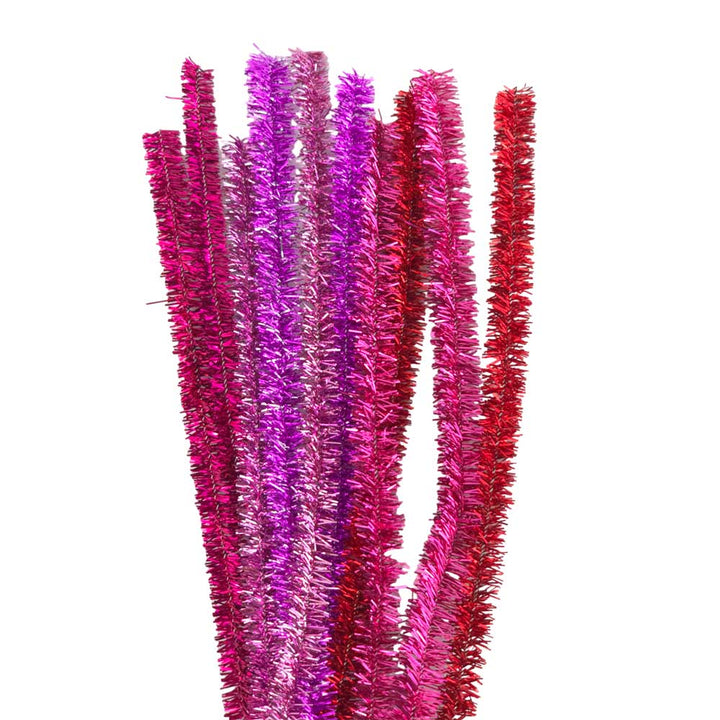 10 Extra Long Pipecleaners | Chenille or Tinsel | 50cm Long | 9mm Wide