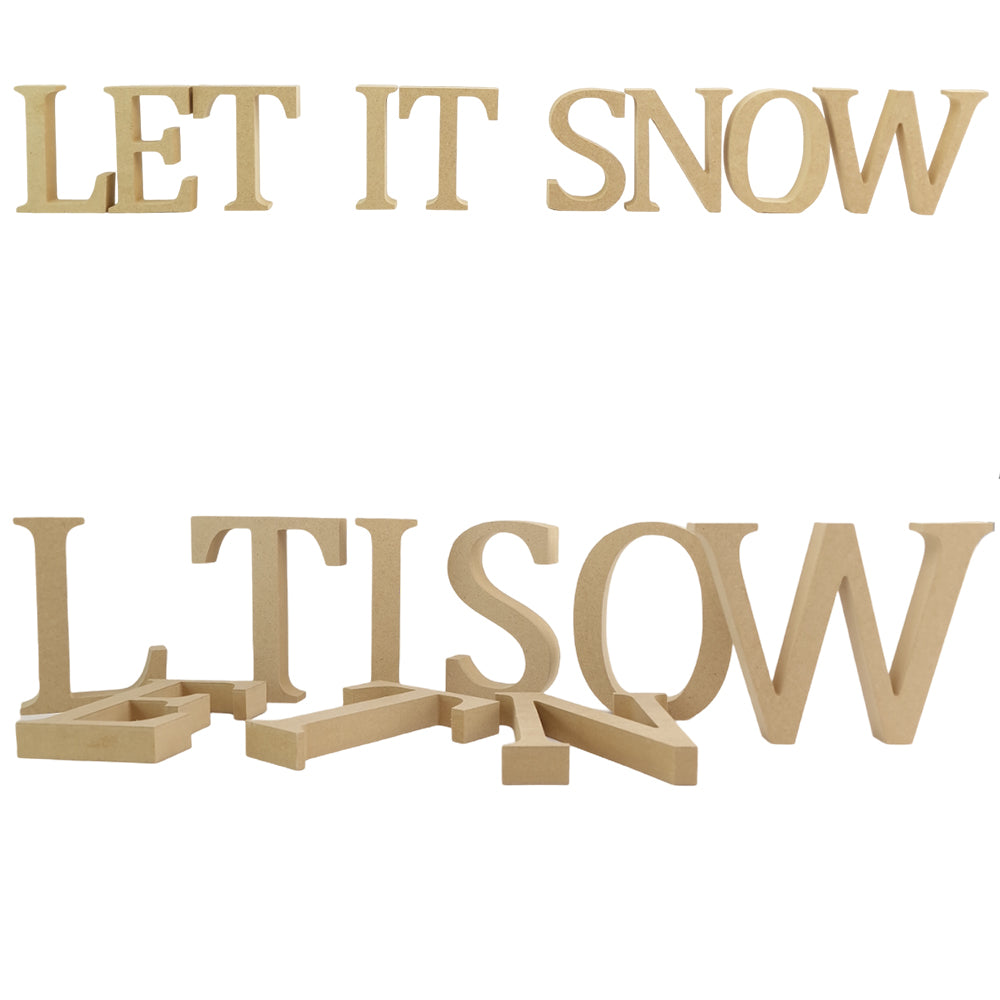 LET IT SNOW | Create Your Own Wood Christmas Word | 8cm or 13cm Wood Letters