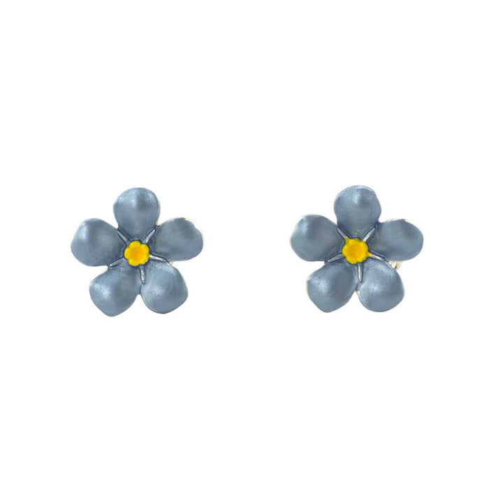 Dainty Forget Me Not | Clip On Silver Tone Earrings | Mini Gift | Cracker Filler