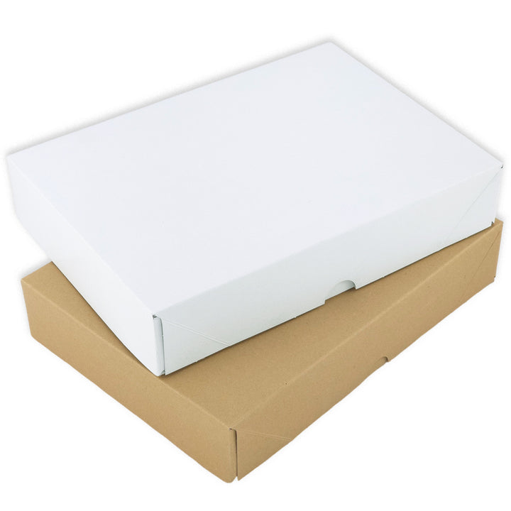 White or Kraft | Basic Box for Standard Handmade Crackers | Holds 4