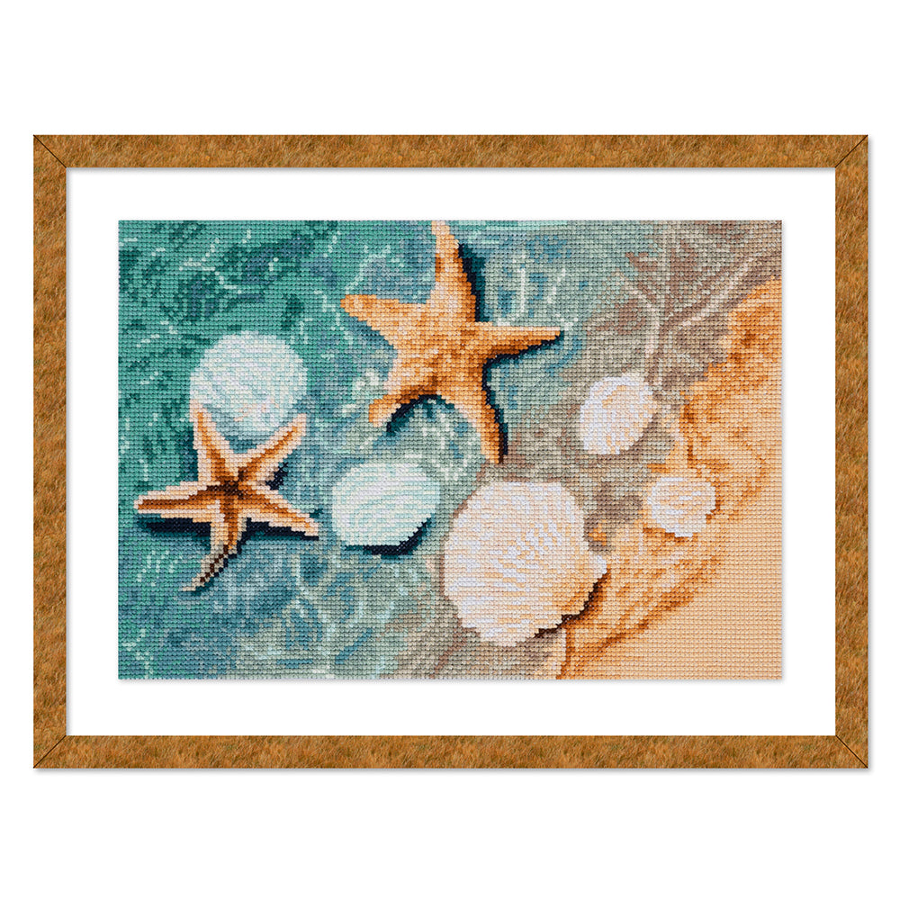 Crystal Shore | Cross Stitch Kit | No Count | Colour Printed | 42cm x 31cm