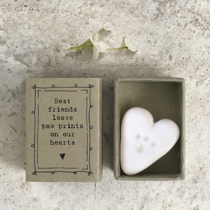 Best Friends Leave Paw Prints on Our Hearts | Cracker Filler | Matchbox Gift