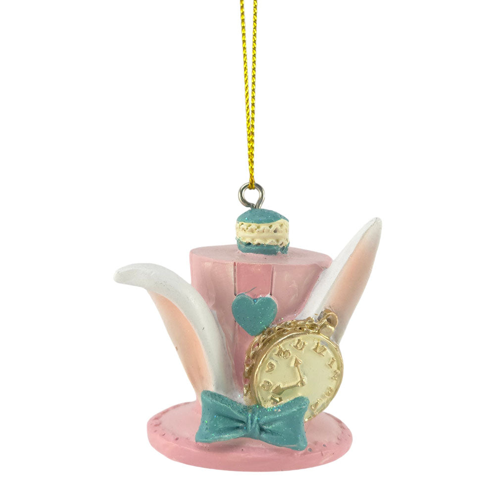 Pink Mad Hatters Hat | Alice in Wonderland | Christmas Ornament | Gisela Graham