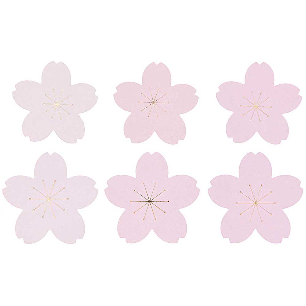 Cherry Blossom | Rounded Flat Paper Flowers for Papercrafts | 90 Pieces | Sakura