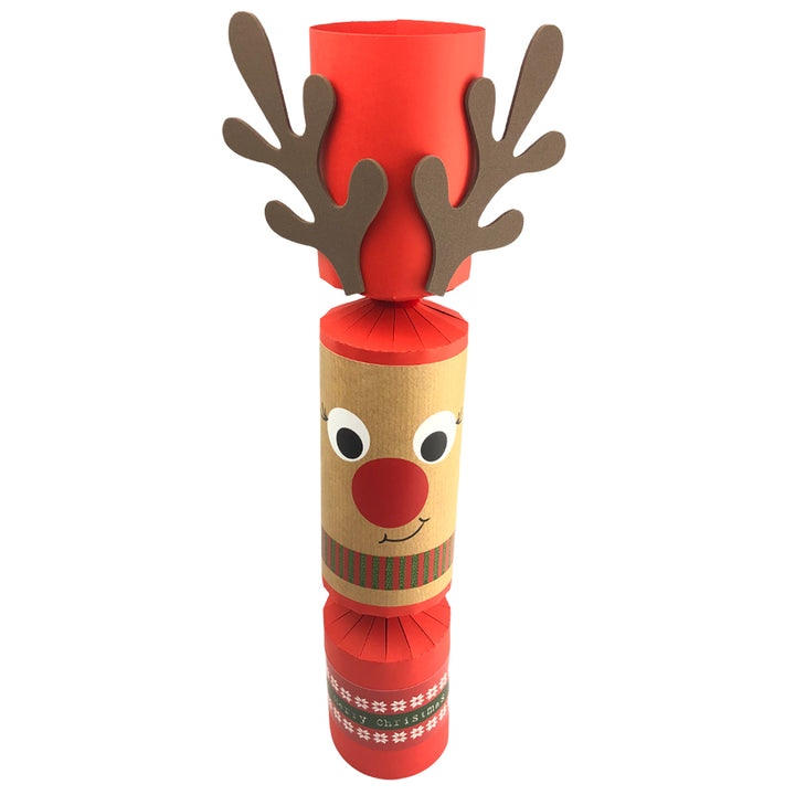 8 Standy Uppy Rudolph Crackers | Reindeer Christmas Cracker Making Craft Kit