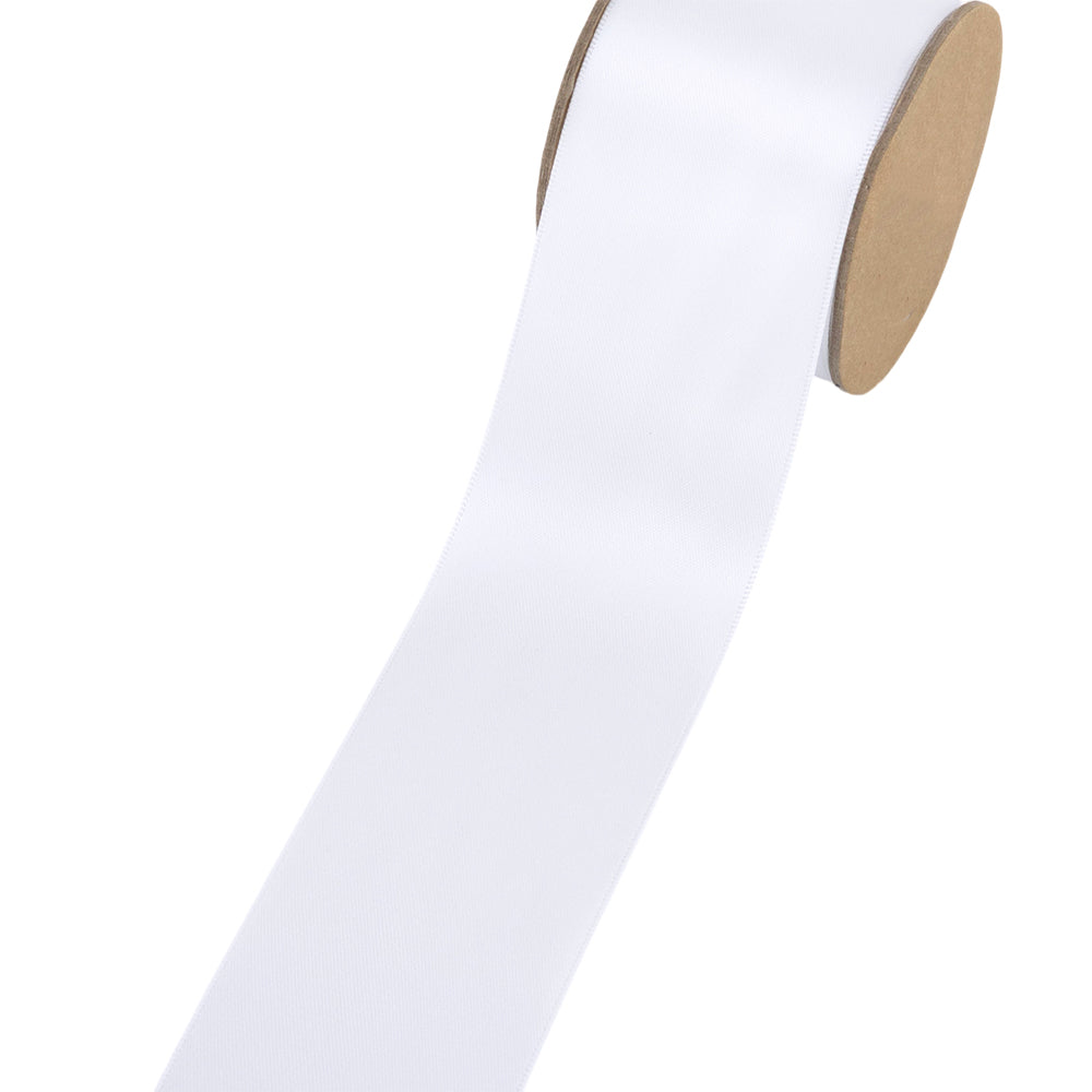 White Wedding Satin Ribbon | 18mm to 70mm Wide | Crafts & Cracker Making