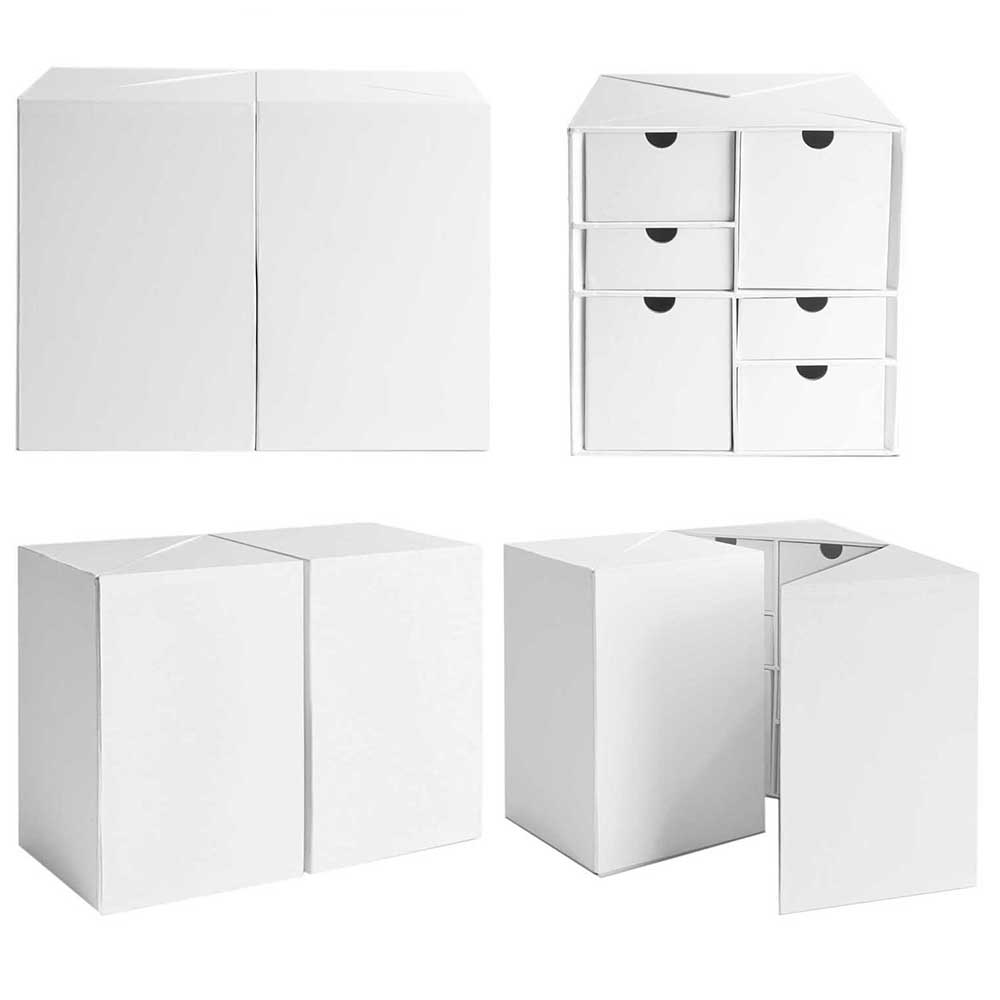 White Expanding Advent Cabinet to Fill | 24 Drawer Storage | 24 x 32 x 16cm