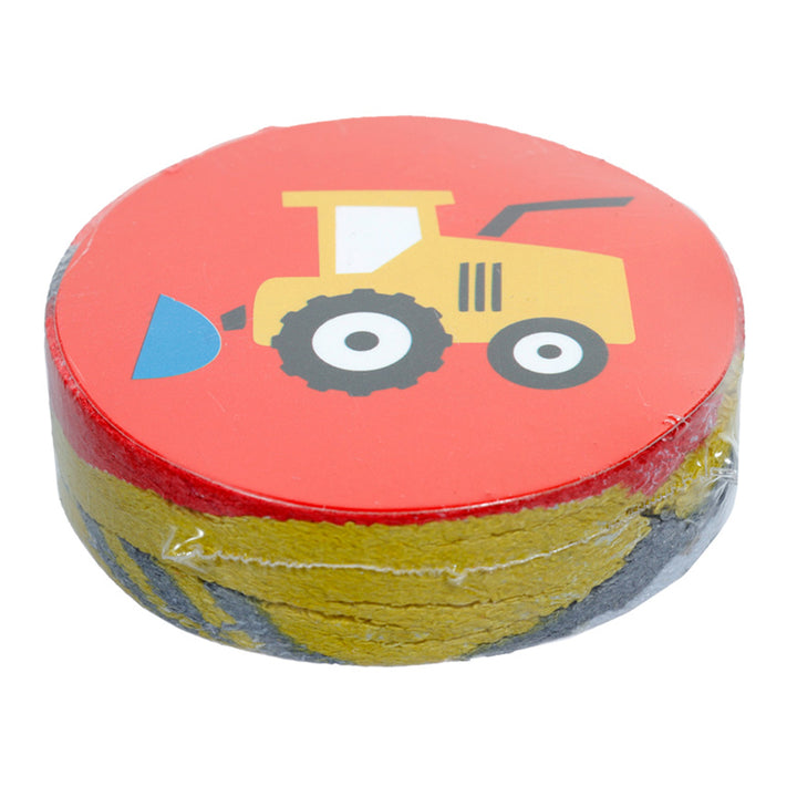 Little Tractors | Compressed Flannel | Single | Mini Gift | Cracker Filler