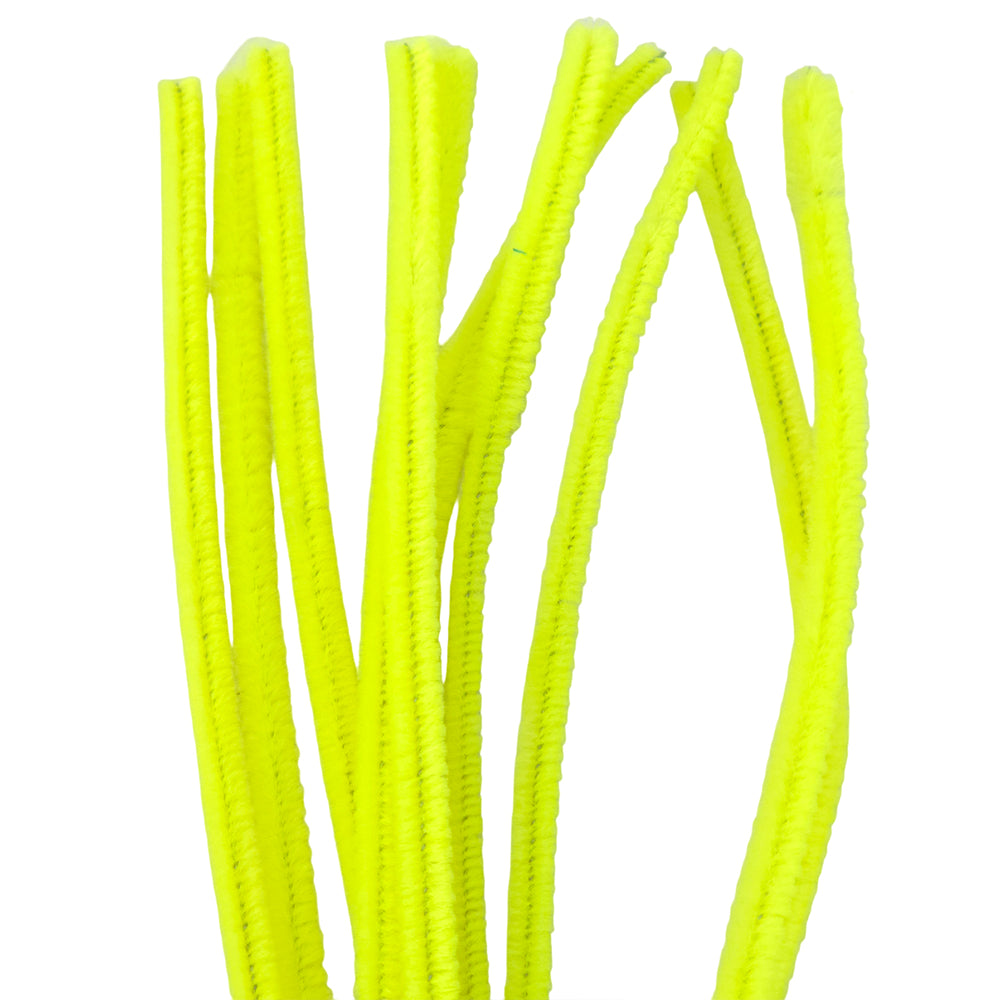 Single Colour | 30cm Craft Pipecleaners | Chenille Stems | 6mm Wide | Pack of 10