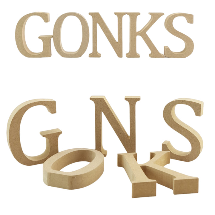 GONKS | Create Your Own Wood Christmas Word | 8cm or 13cm Wood Letters