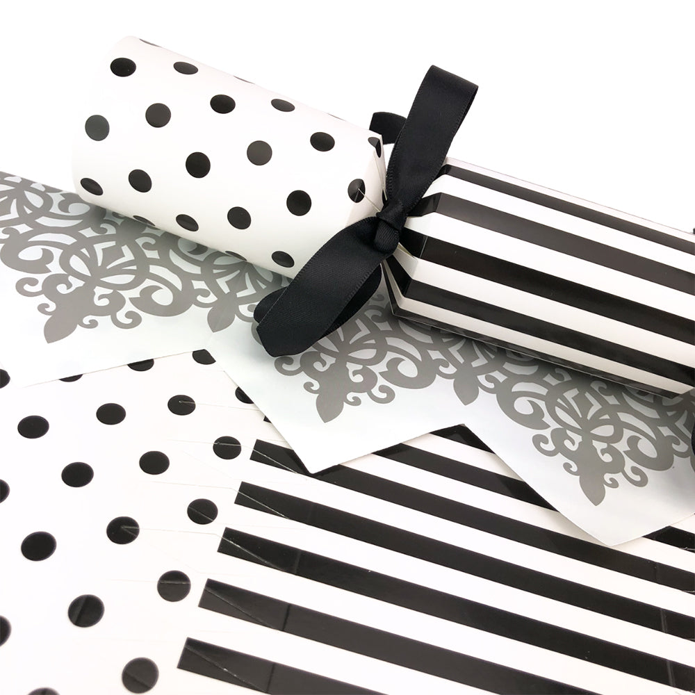 Monochrome Spots & Stripes | Cracker Making Craft Kit | Make & Fill Your Own