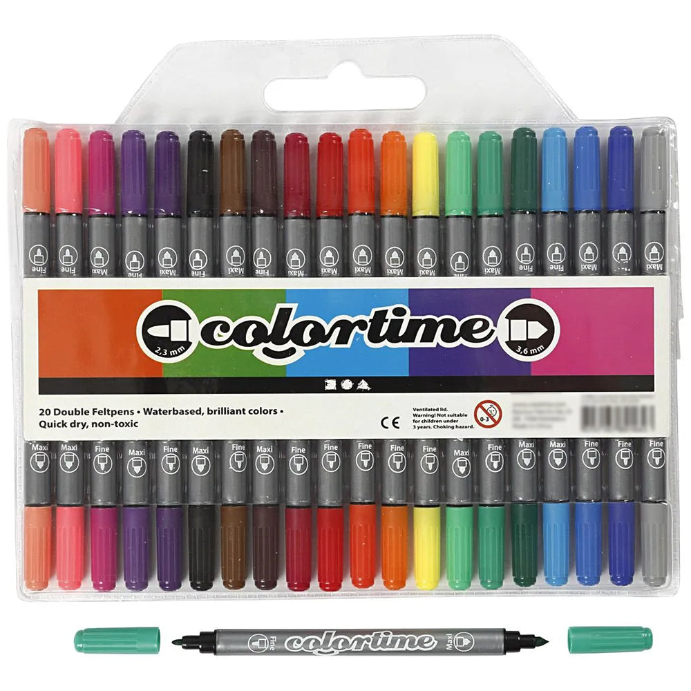 Dual Tip Pens for Colouring & Illustration | 2.3mm/3.6mm | Pack of 6 or 20