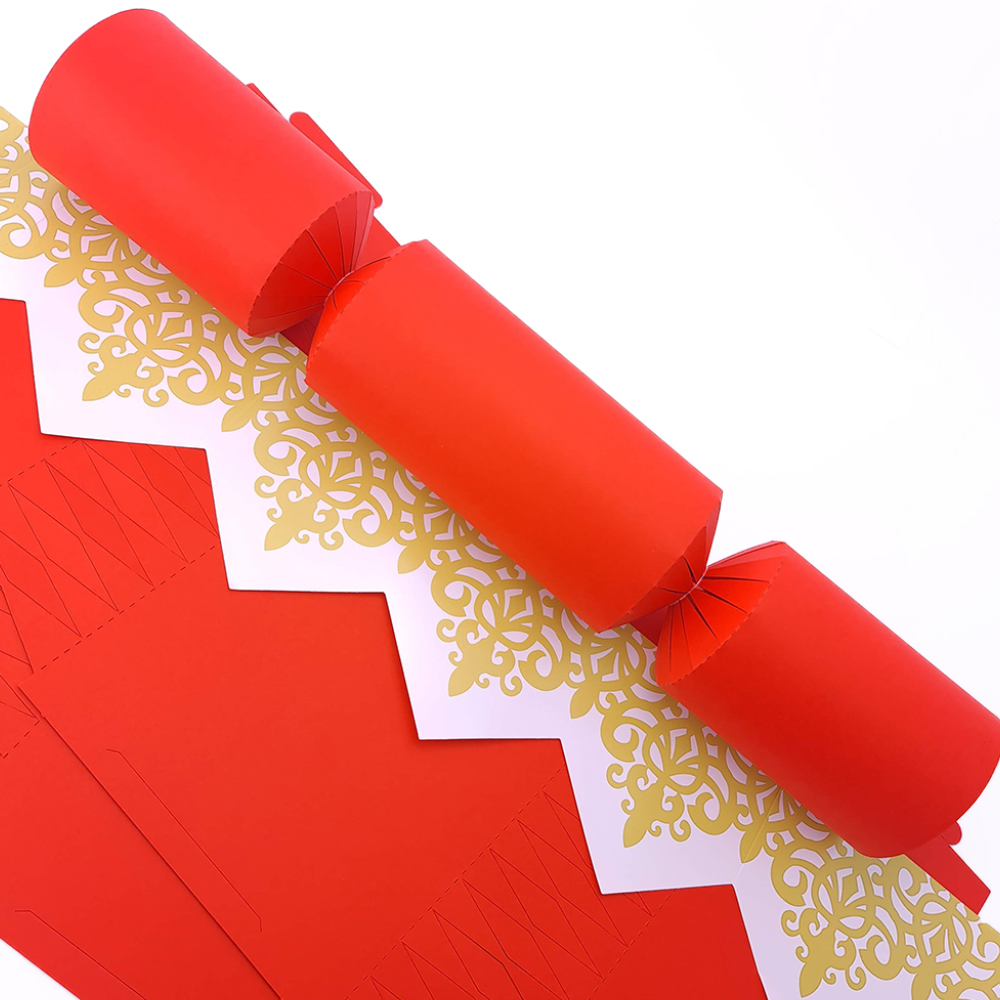 Bright Red | Cracker Making DIY Craft Kits | Make Your Own | Eco Recyclable