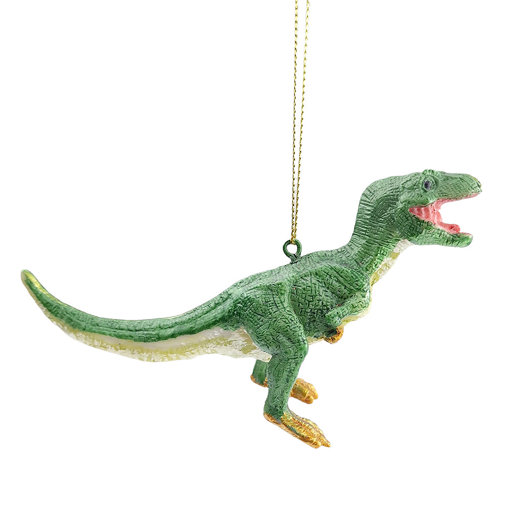 Raptor Resin Christmas Ornament | Dinosaur Tree Decoration