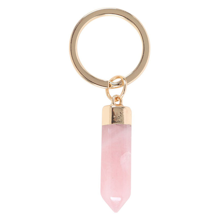 Unconditional Love | Rose Quartz Crystal Keyring | Wellbeing | Mini Gift | Cracker Filler