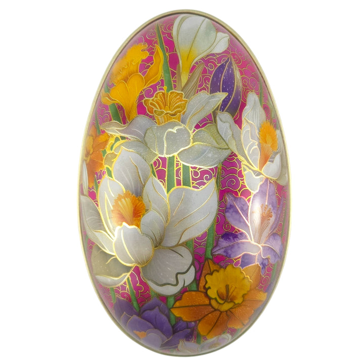 Cloisonne | Two Part Easter Egg | Fillable Tin | Flat Bottomed | 11cm