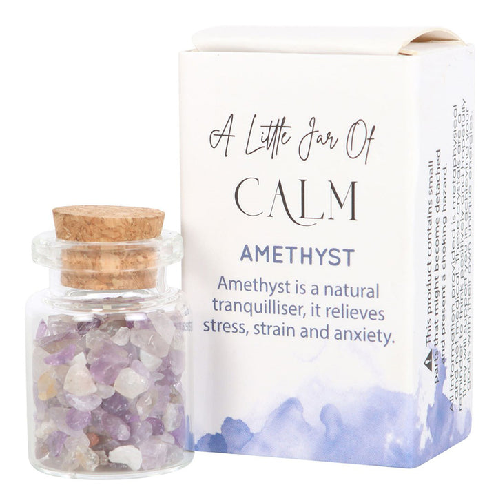 A Little Jar of  Calm | Amethyst Crystals | Matchbox Gift | Cracker Filler