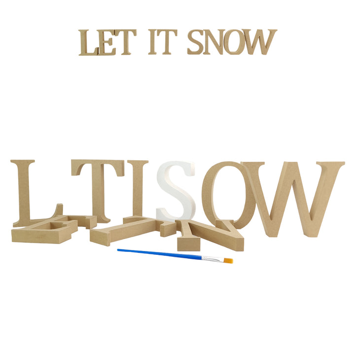 LET IT SNOW | Create Your Own Wood Christmas Word | 8cm or 13cm Wood Letters